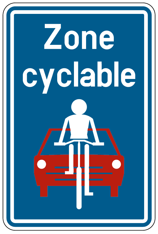 Zone cyclable.